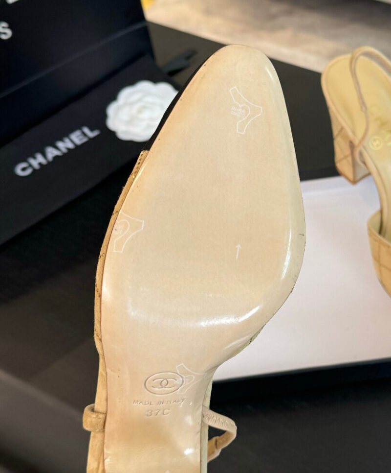 Chanel Women's Slingbacks G45509 Khaki