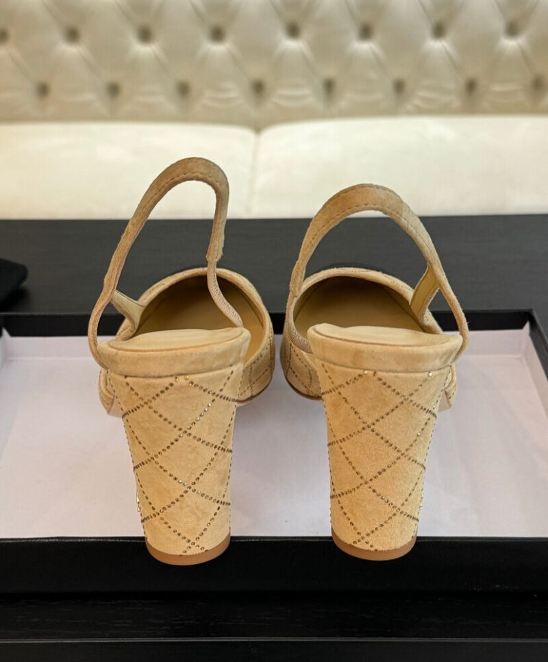 Chanel Women's Slingbacks G45509 Khaki