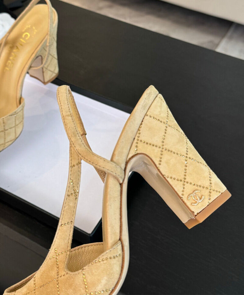 Chanel Women's Slingbacks G45509 Khaki