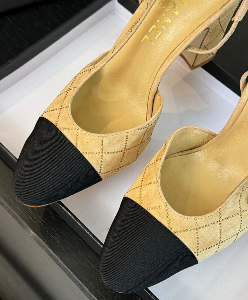 Chanel Women's Slingbacks G45509 Khaki