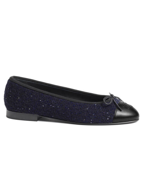 Chanel Women's Ballet Flats G02819 Dark Blue