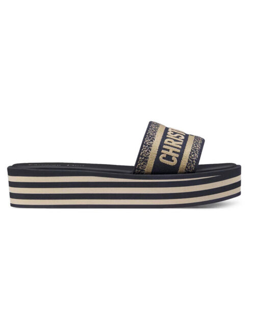 Christian Dior Women's Dway Platform Slide Dark Blue