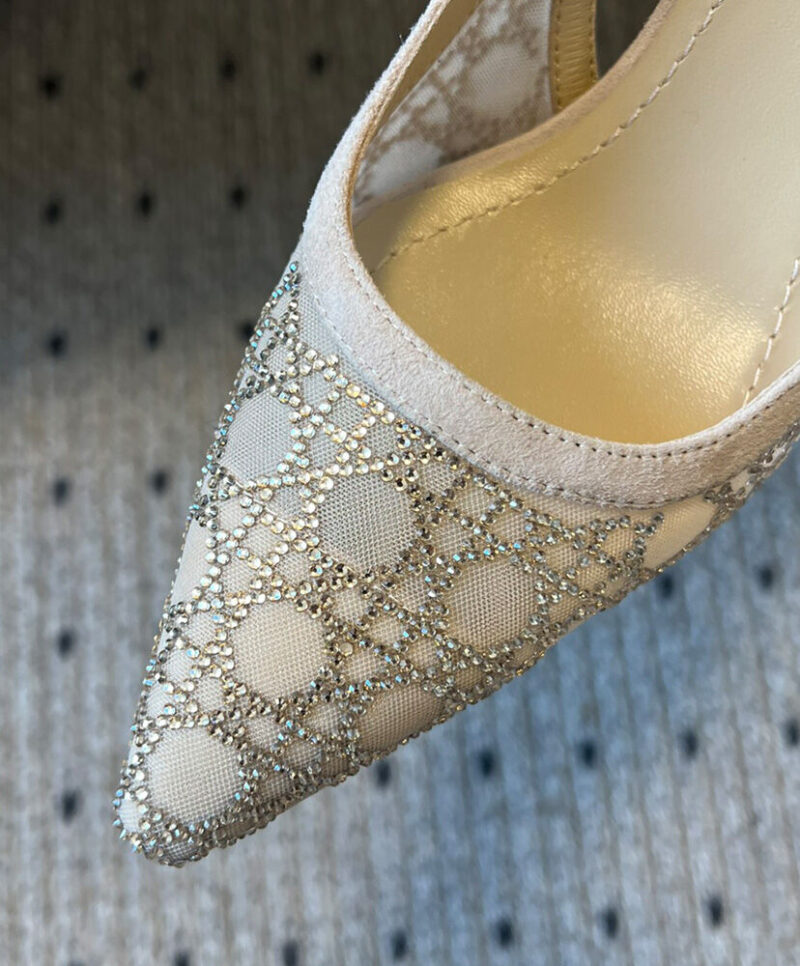 Christian Dior Women's Capture Heeled Mule Cream