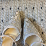 Christian Dior Women's Capture Heeled Mule Cream