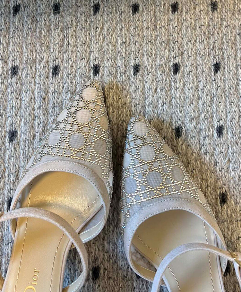 Christian Dior Women's Capture Heeled Mule Cream