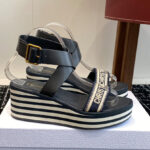 Christian Dior Women's Dway Wedge Sandal Dark Blue