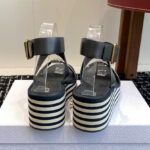 Christian Dior Women's Dway Wedge Sandal Dark Blue