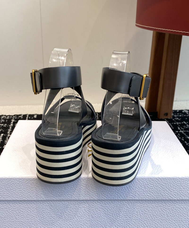 Christian Dior Women's Dway Wedge Sandal Dark Blue