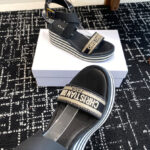 Christian Dior Women's Dway Wedge Sandal Dark Blue