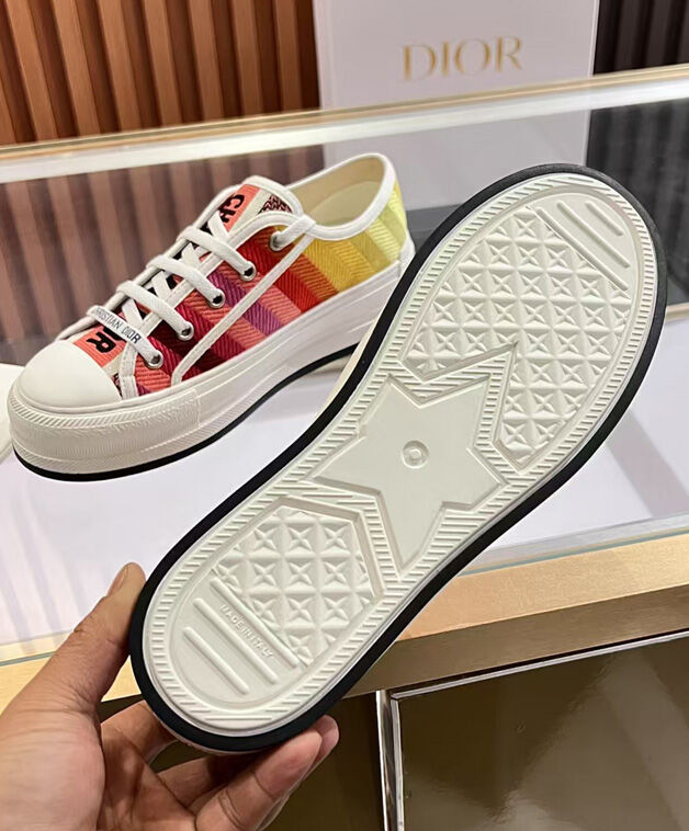 Christian Dior Women's Miss Dior Walk'n'Dior Platform Sneaker Red
