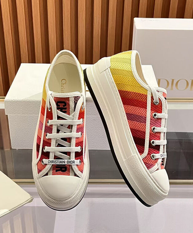 Christian Dior Women's Miss Dior Walk'n'Dior Platform Sneaker Red