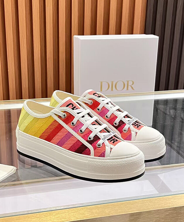 Christian Dior Women's Miss Dior Walk'n'Dior Platform Sneaker Red