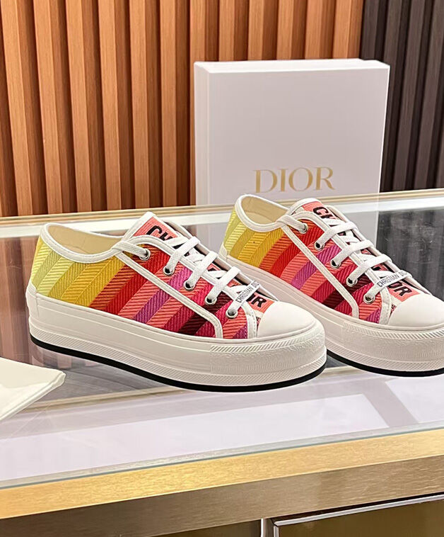 Christian Dior Women's Miss Dior Walk'n'Dior Platform Sneaker Red