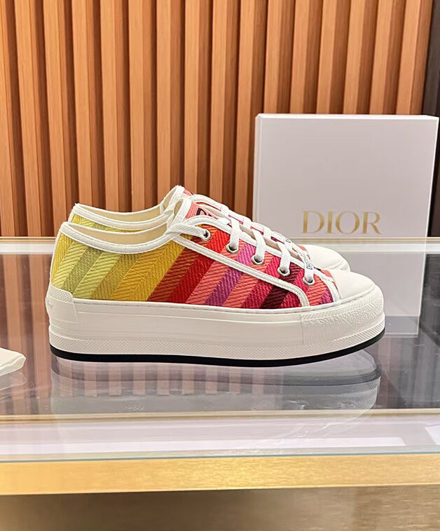 Christian Dior Women's Miss Dior Walk'n'Dior Platform Sneaker Red