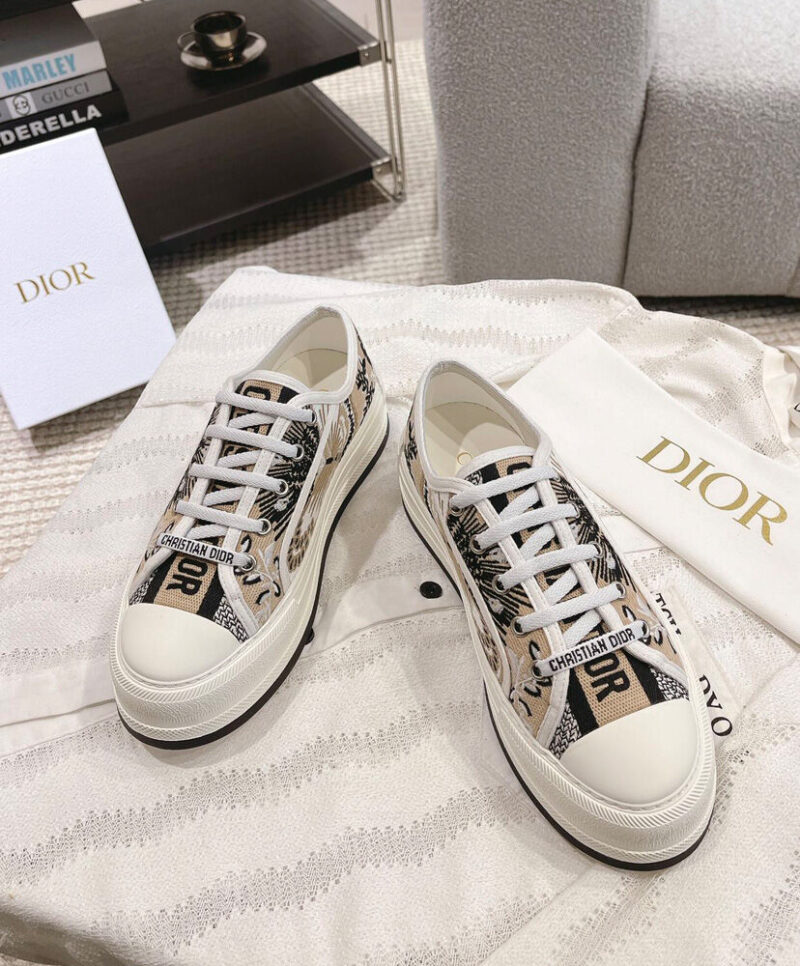 Christian Dior Women's Walk'n'Dior Platform Sneaker Cream
