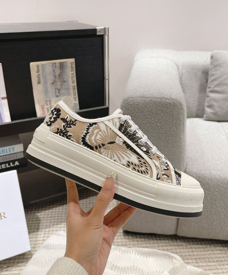 Christian Dior Women's Walk'n'Dior Platform Sneaker Cream