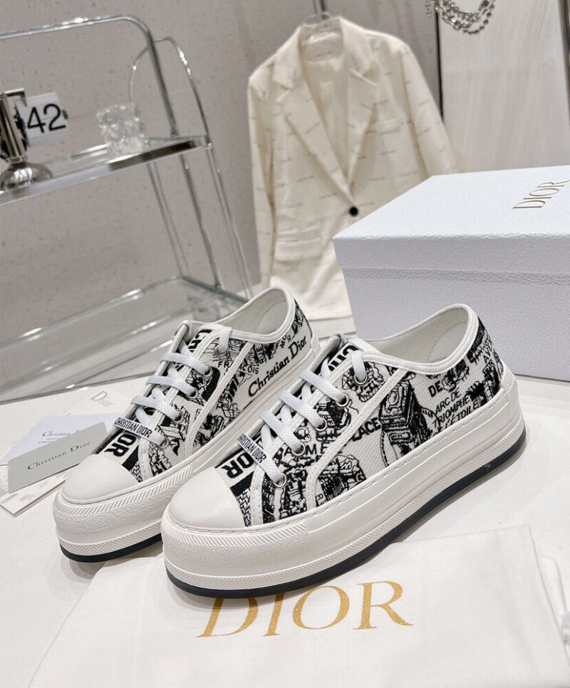 Christian Dior Women's Walk'n'Dior Platform Sneaker Cream