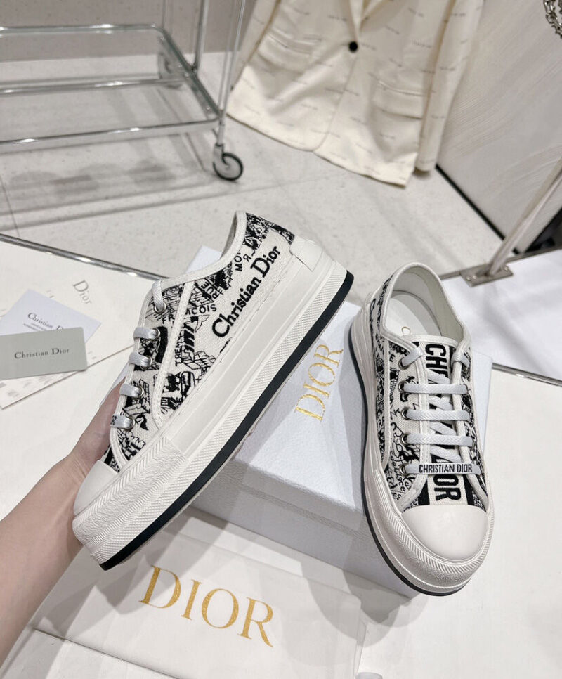 Christian Dior Women's Walk'n'Dior Platform Sneaker Cream