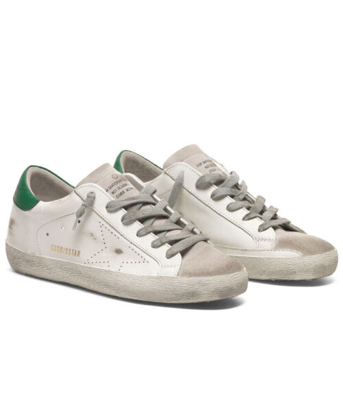 Golden Goose Unisex Superstar sneakers in leather with perforated star White