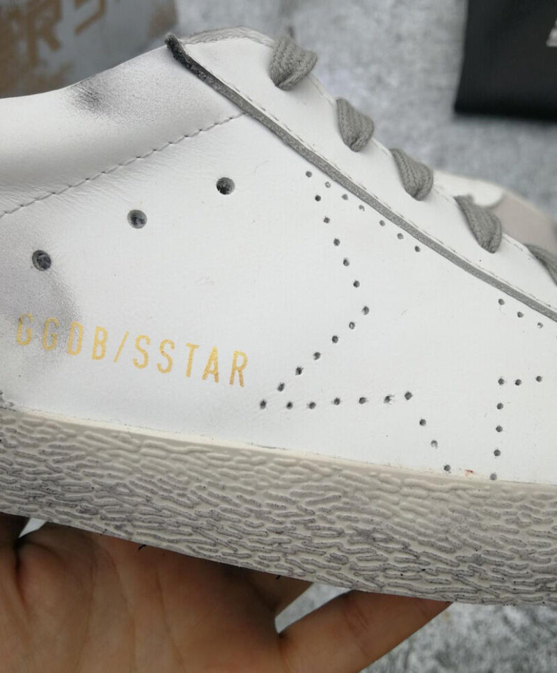 Golden Goose Unisex Superstar sneakers in leather with perforated star White