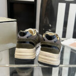 Golden Goose Women's Dad-Star In Suede And Mesh With Leather Star And Heel Tab Dark Green