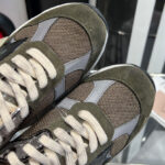 Golden Goose Women's Dad-Star In Suede And Mesh With Leather Star And Heel Tab Dark Green