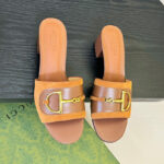 Gucci Women's Slide Sandal With Horsebit Coffee