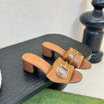Gucci Women's Slide Sandal With Horsebit Coffee