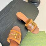 Gucci Women's Slide Sandal With Horsebit Coffee