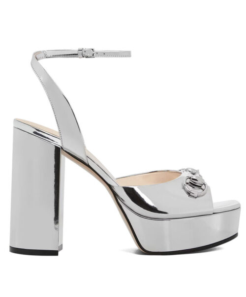 Gucci Women's Horsebit Sandal 789191 Silver