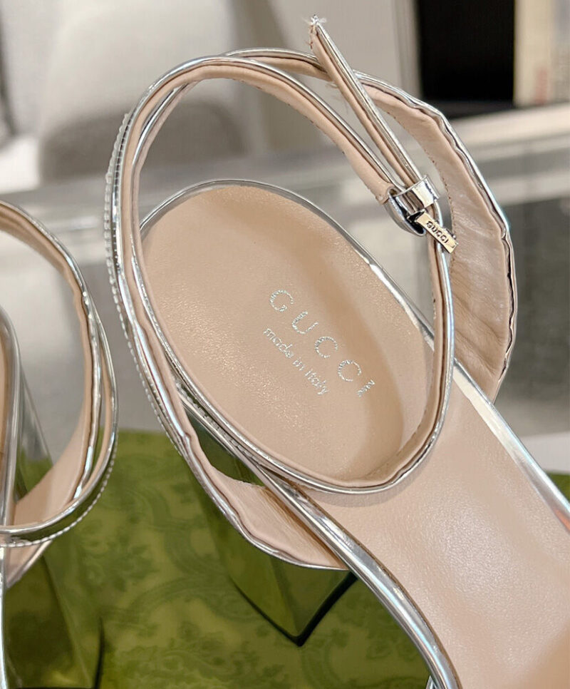 Gucci Women's Horsebit Sandal 789191 Silver