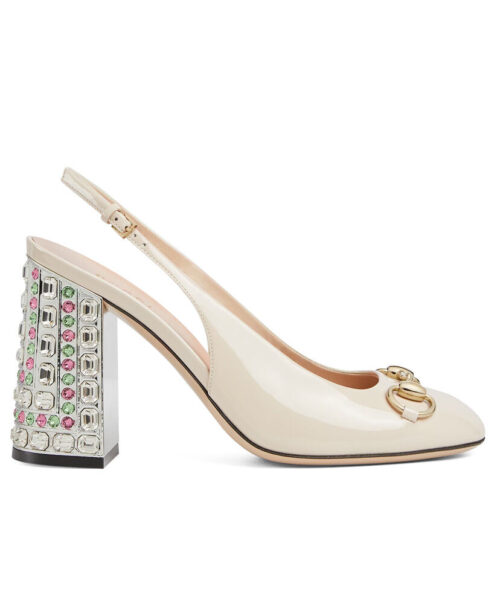 Gucci Women's Horsebit Pump With Crystals 795984