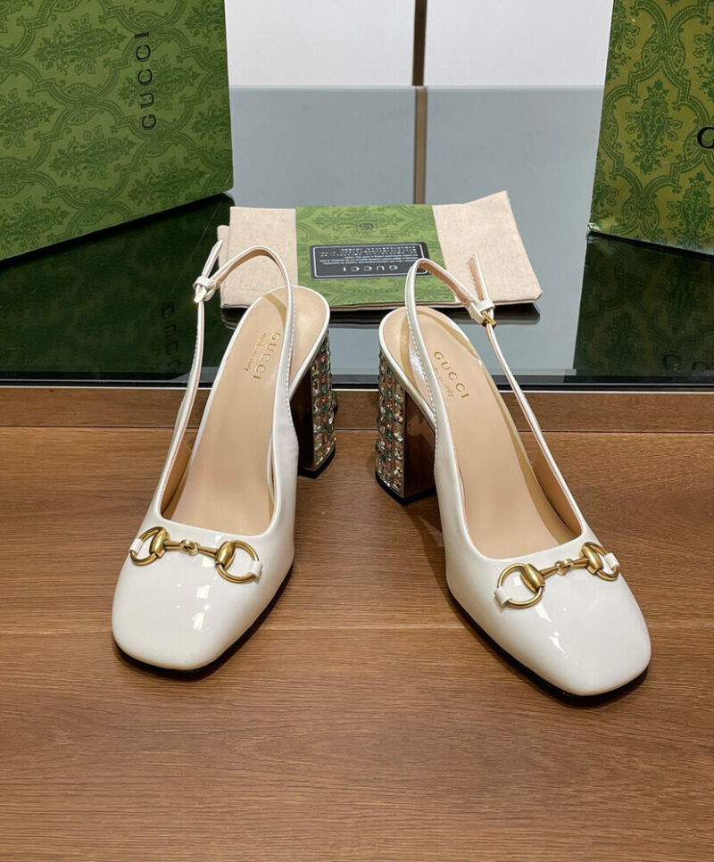 Gucci Women's Horsebit Pump With Crystals 795984