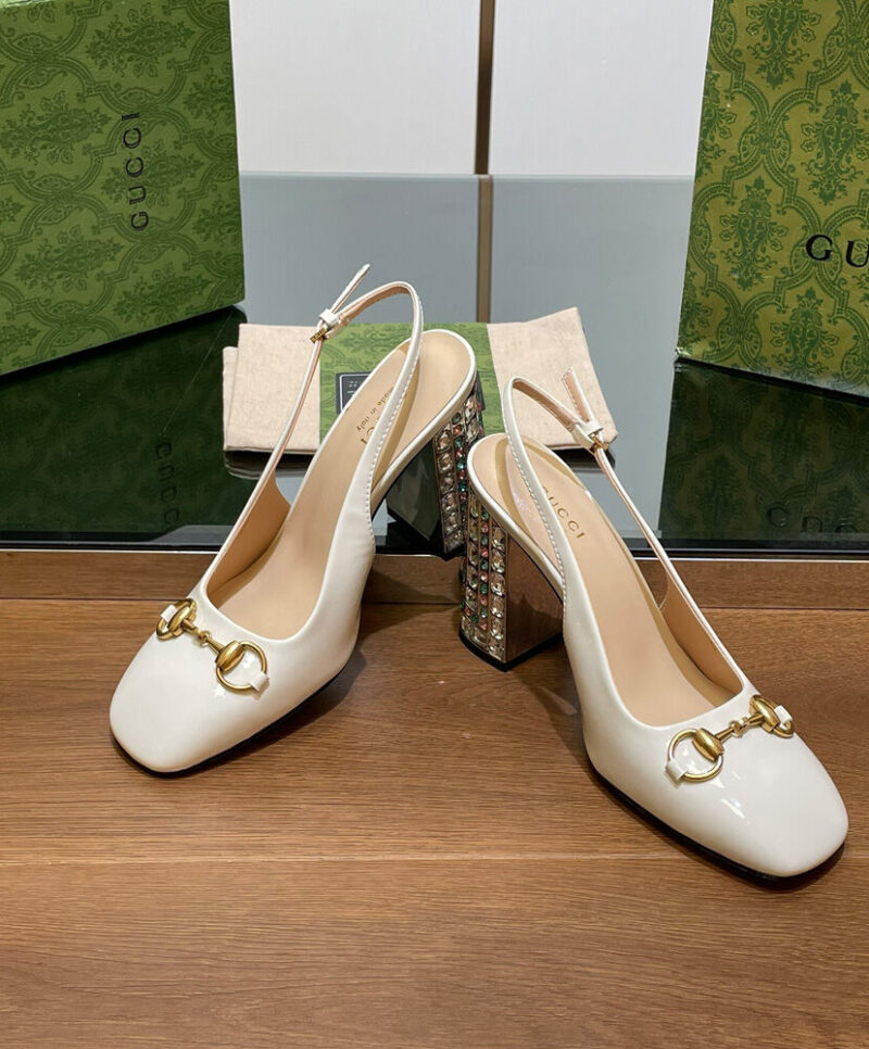 Gucci Women's Horsebit Pump With Crystals 795984