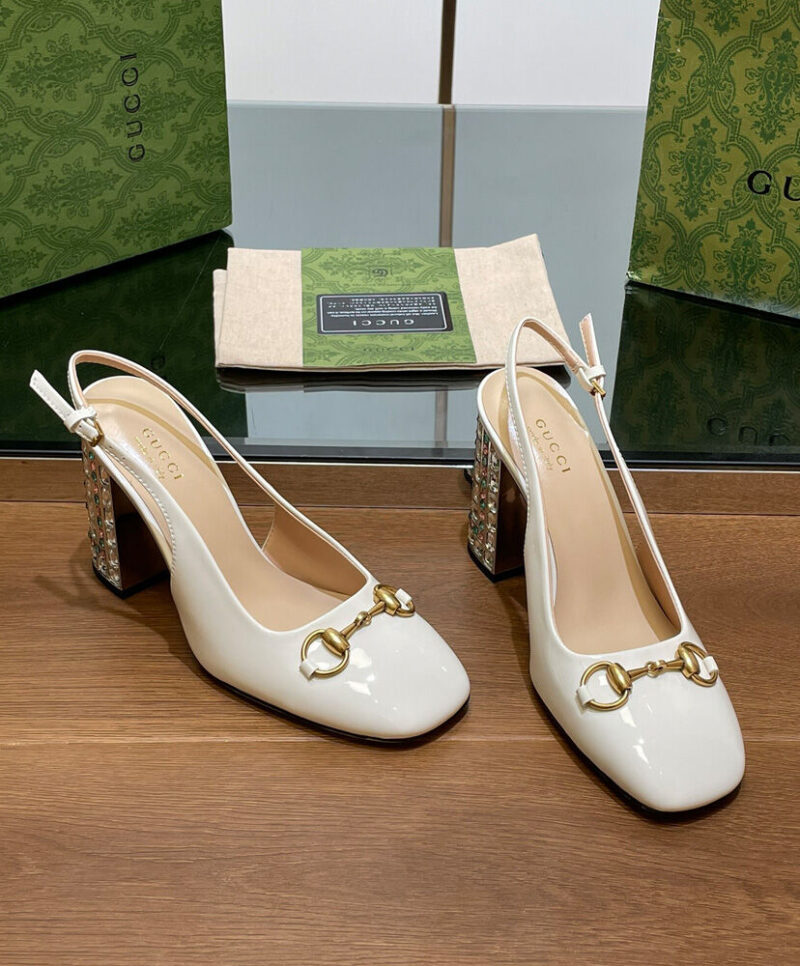 Gucci Women's Horsebit Pump With Crystals 795984