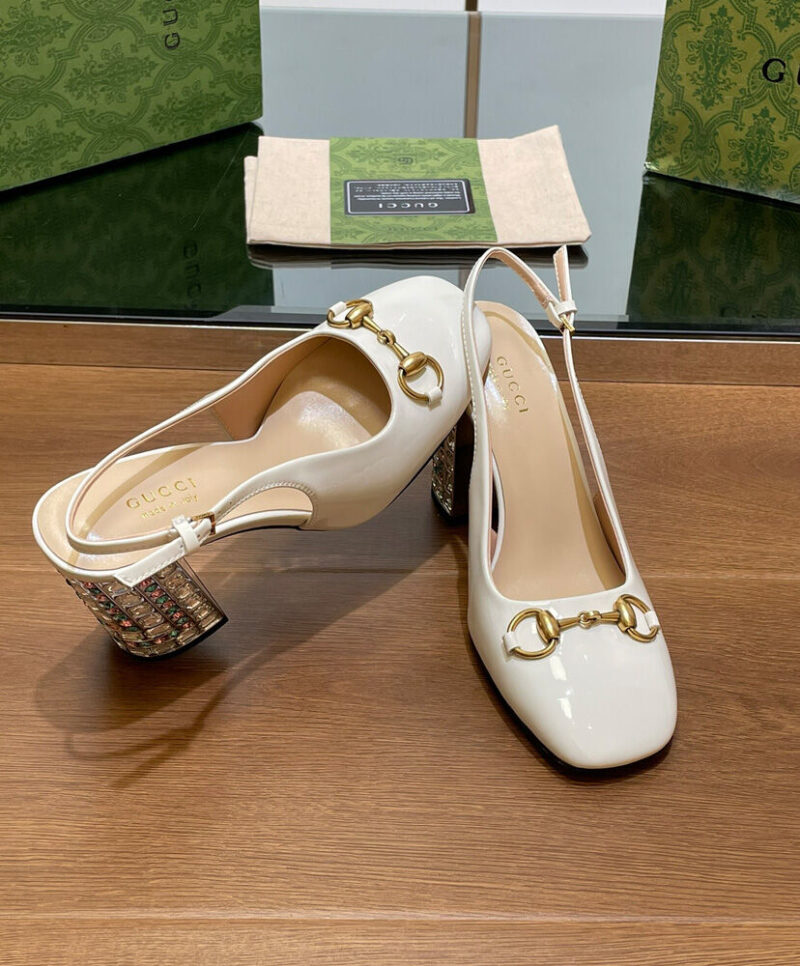 Gucci Women's Horsebit Pump With Crystals 795984