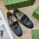 Gucci Women's 1953 Horsebit Leather Loafer 307929 Black