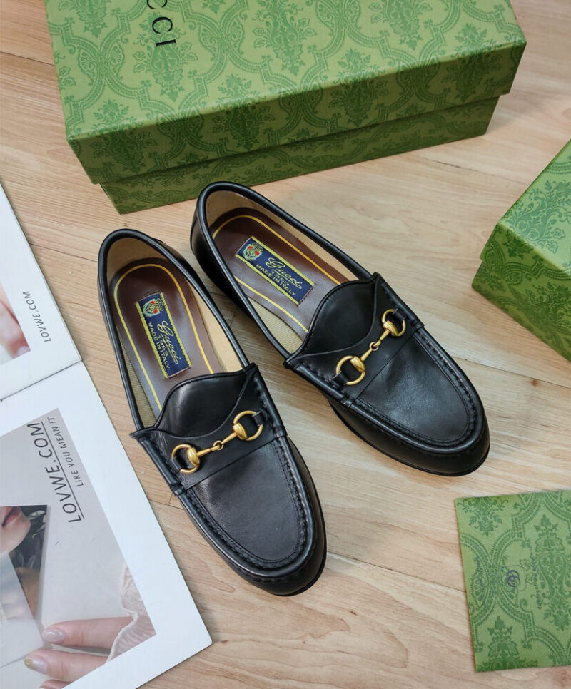 Gucci Women's 1953 Horsebit Leather Loafer 307929 Black