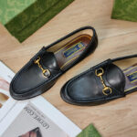 Gucci Women's 1953 Horsebit Leather Loafer 307929 Black
