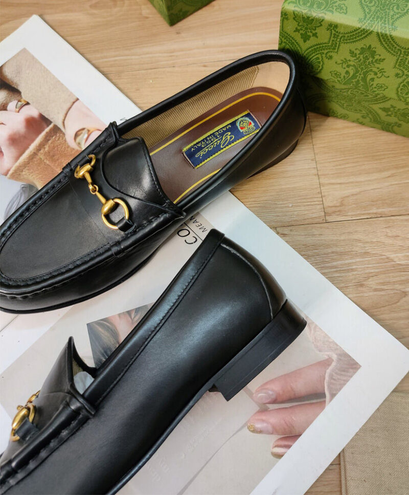 Gucci Women's 1953 Horsebit Leather Loafer 307929 Black