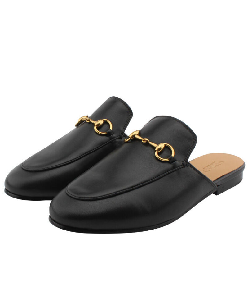 Gucci Princetown Leather Slipperr 423513 Black