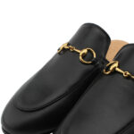 Gucci Princetown Leather Slipperr 423513 Black
