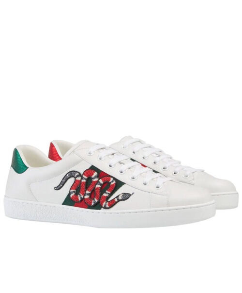 Gucci Ace Embroidered Low-top Unisex Sneaker 456230 White
