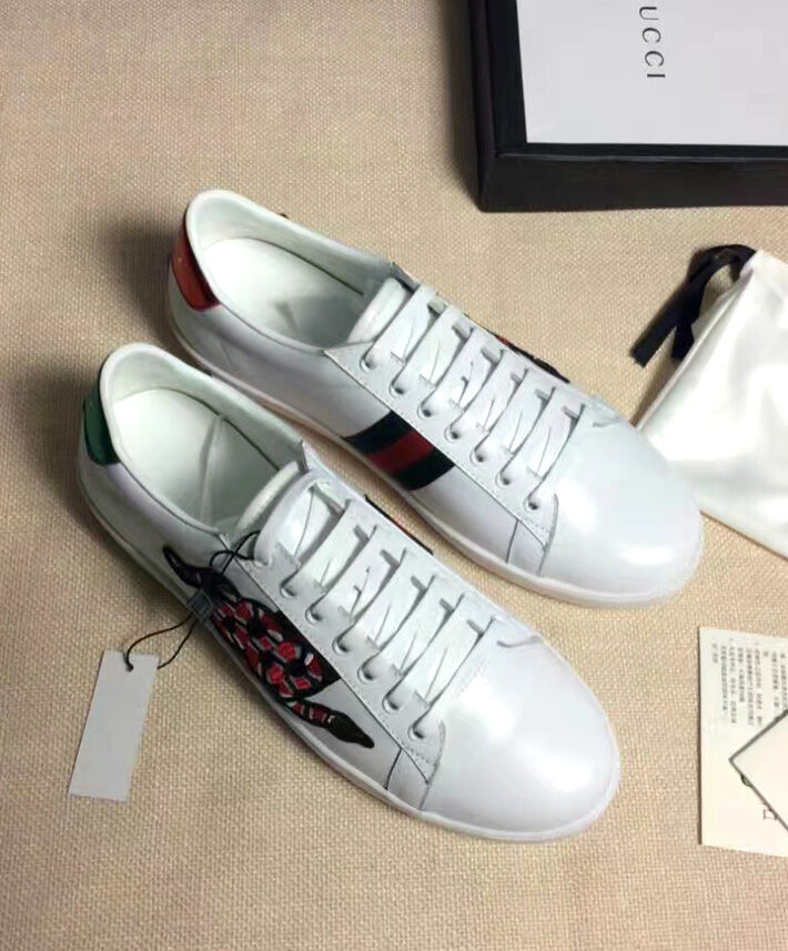 Gucci Ace Embroidered Low-top Unisex Sneaker 456230 White