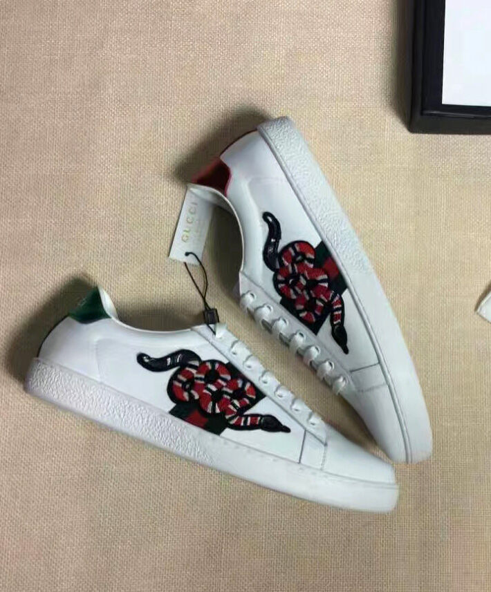 Gucci Ace Embroidered Low-top Unisex Sneaker 456230 White