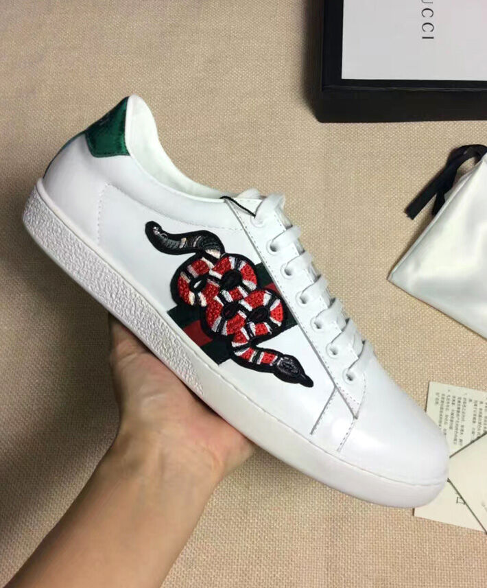Gucci Ace Embroidered Low-top Unisex Sneaker 456230 White