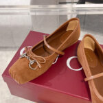 Gucci Women's Horsebit Ballet Flat 814414 Coffee