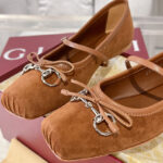Gucci Women's Horsebit Ballet Flat 814414 Coffee