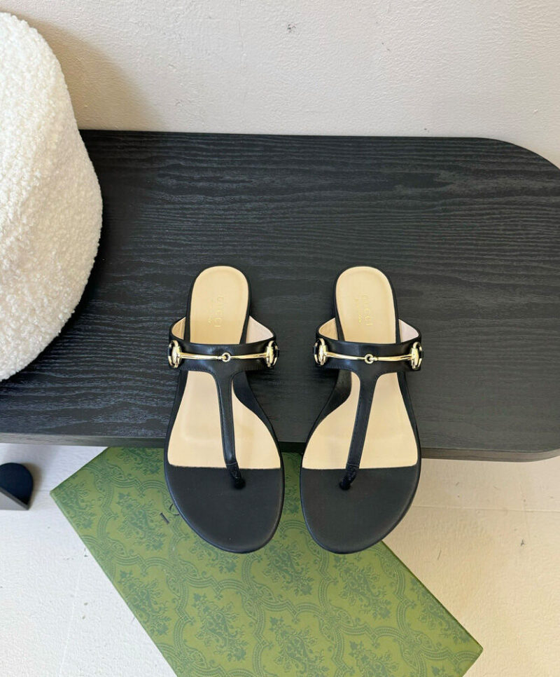 Gucci Women's Horsebit Thong Sandals