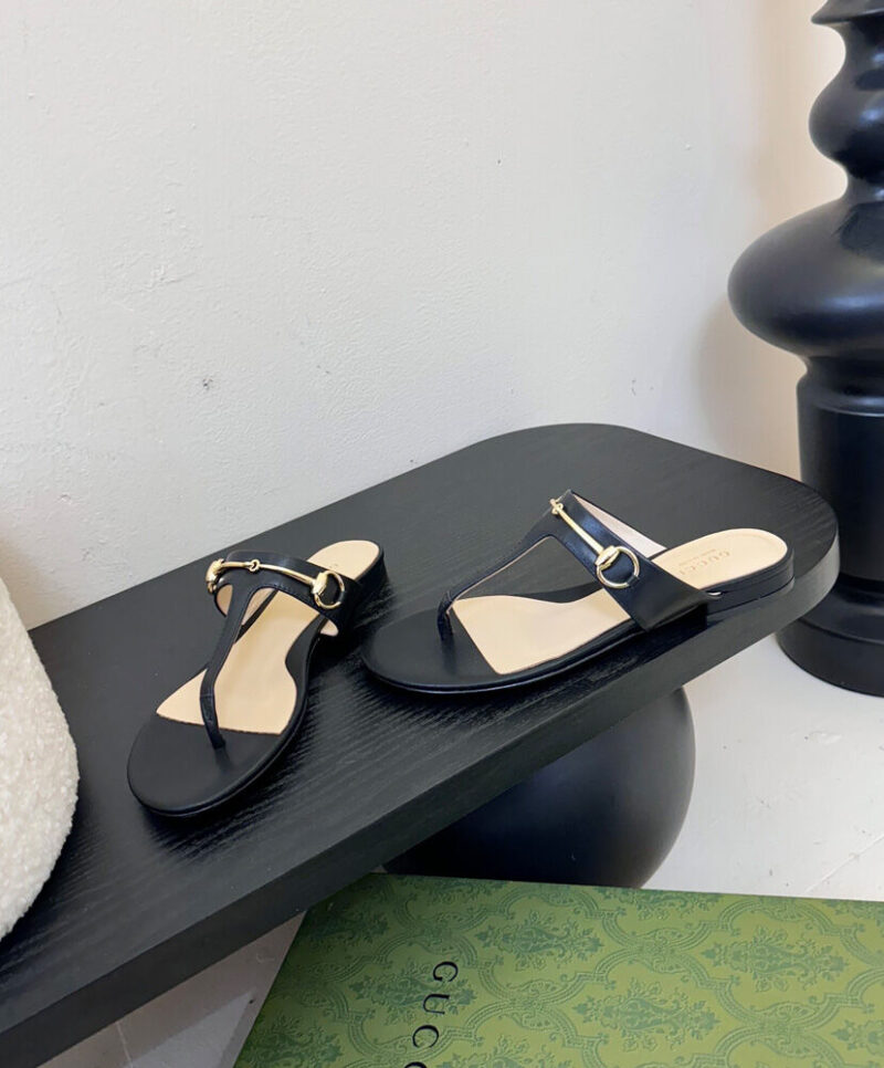 Gucci Women's Horsebit Thong Sandals
